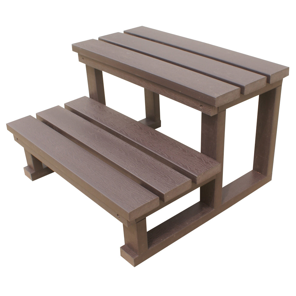 Two Tier WPC Spa Steps - Chocolate Colour