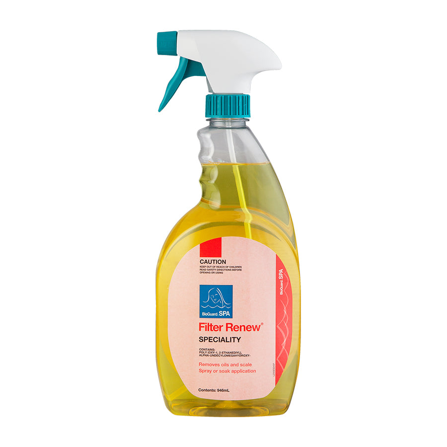 BioGuard Renew Filter Cleaner 946ml Spray at Spa Store New Zealand