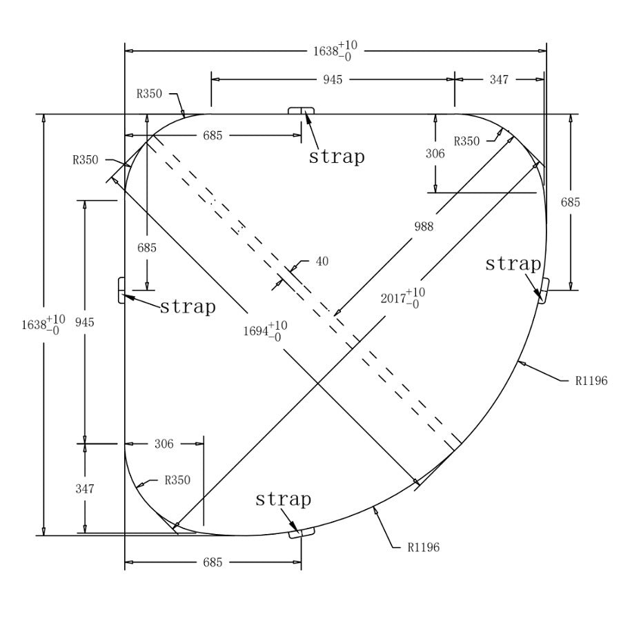 1661 x 1659mm Fisher® Spas 2 Spa Cover (Slate) at Spa Store New Zealand