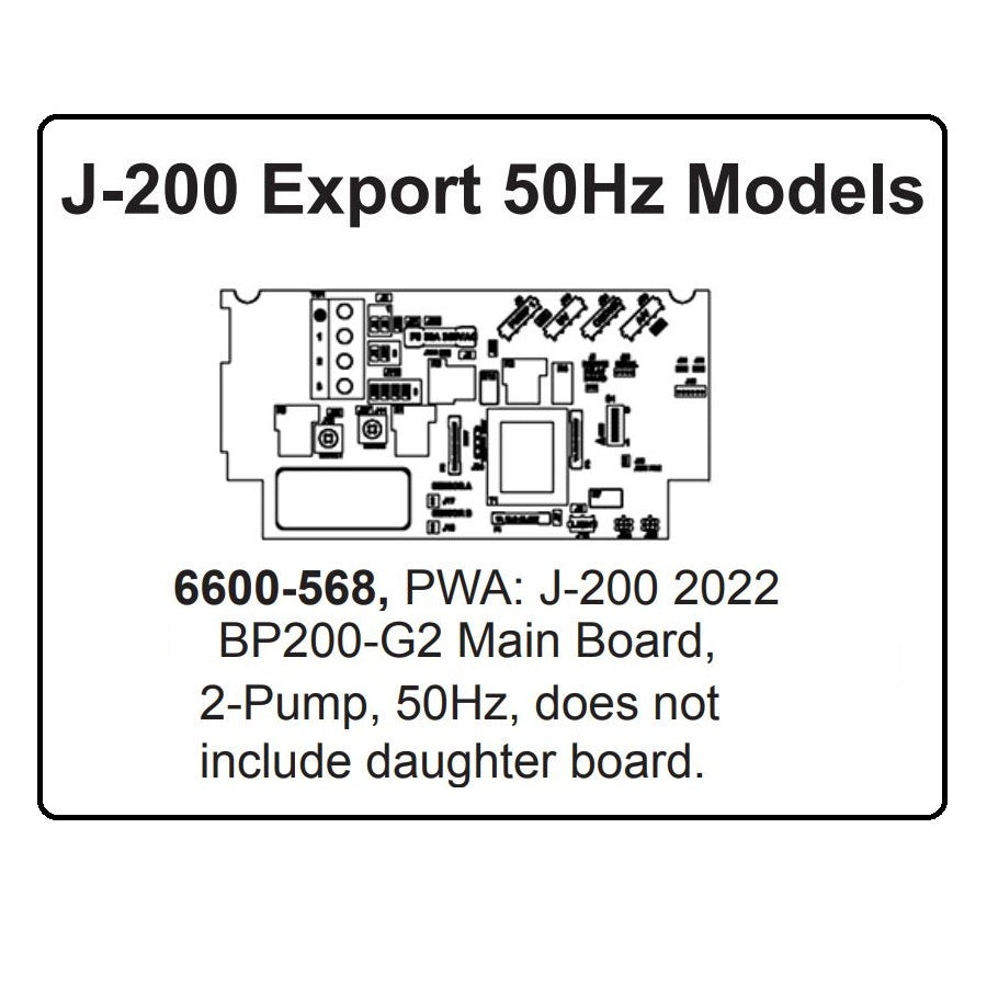 Jacuzzi® power board for J-200™ 2022 BP200-G2 2-Pump, 50Hz