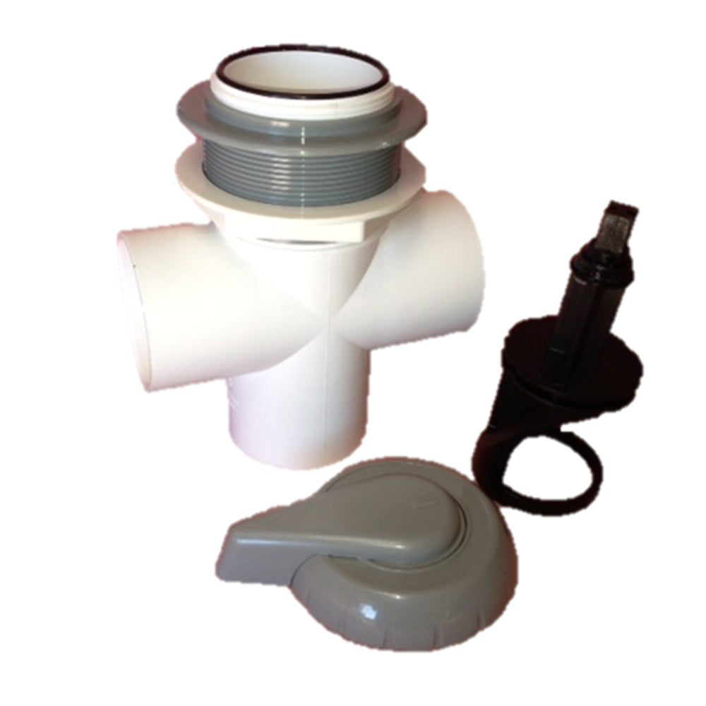 Hydroair Diverter Valve 50mm Grey at Spa Store New Zealand