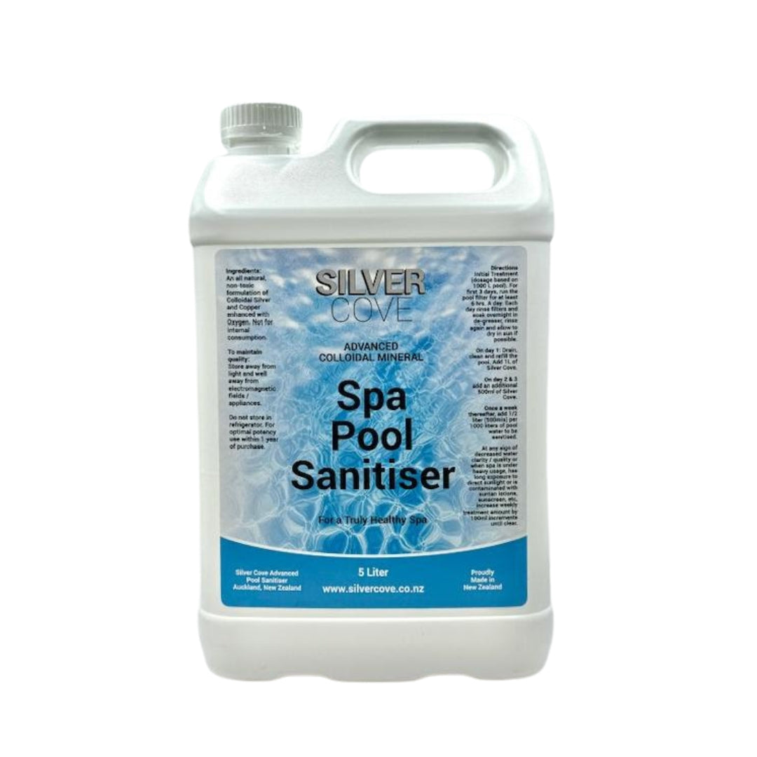 Silver Cove Spa Pool Sanitiser 5 Litres at Spa Store New Zealand