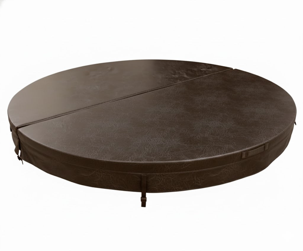Brown Custom Made Round Spa pool Cover