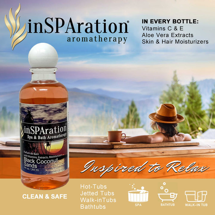 inSPAration Black Coconut Sands Aromatherapy for Hot Tubs and Spas