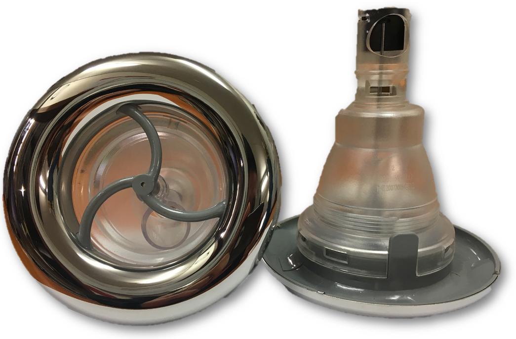 Rising Dragon 5" Single Pulse Jet Stainless Steel and Grey (Clear)