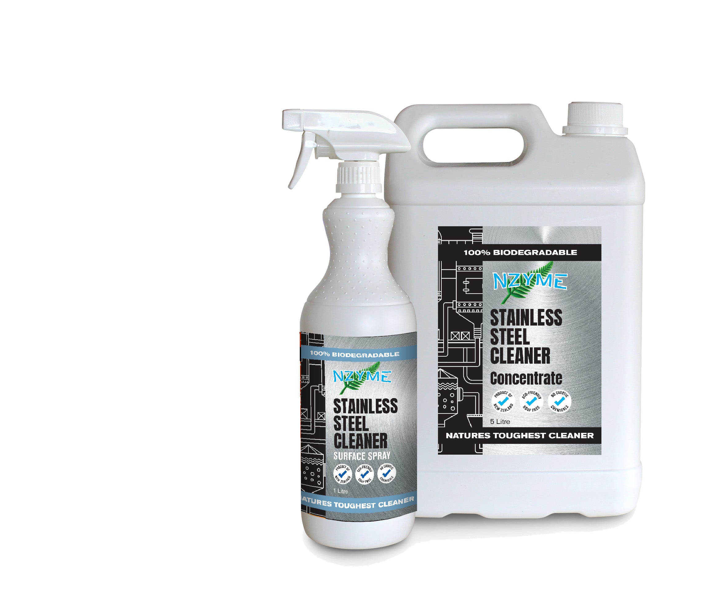 NZYME Stainless Steel Cleaner 1 Litre Ready To Use
