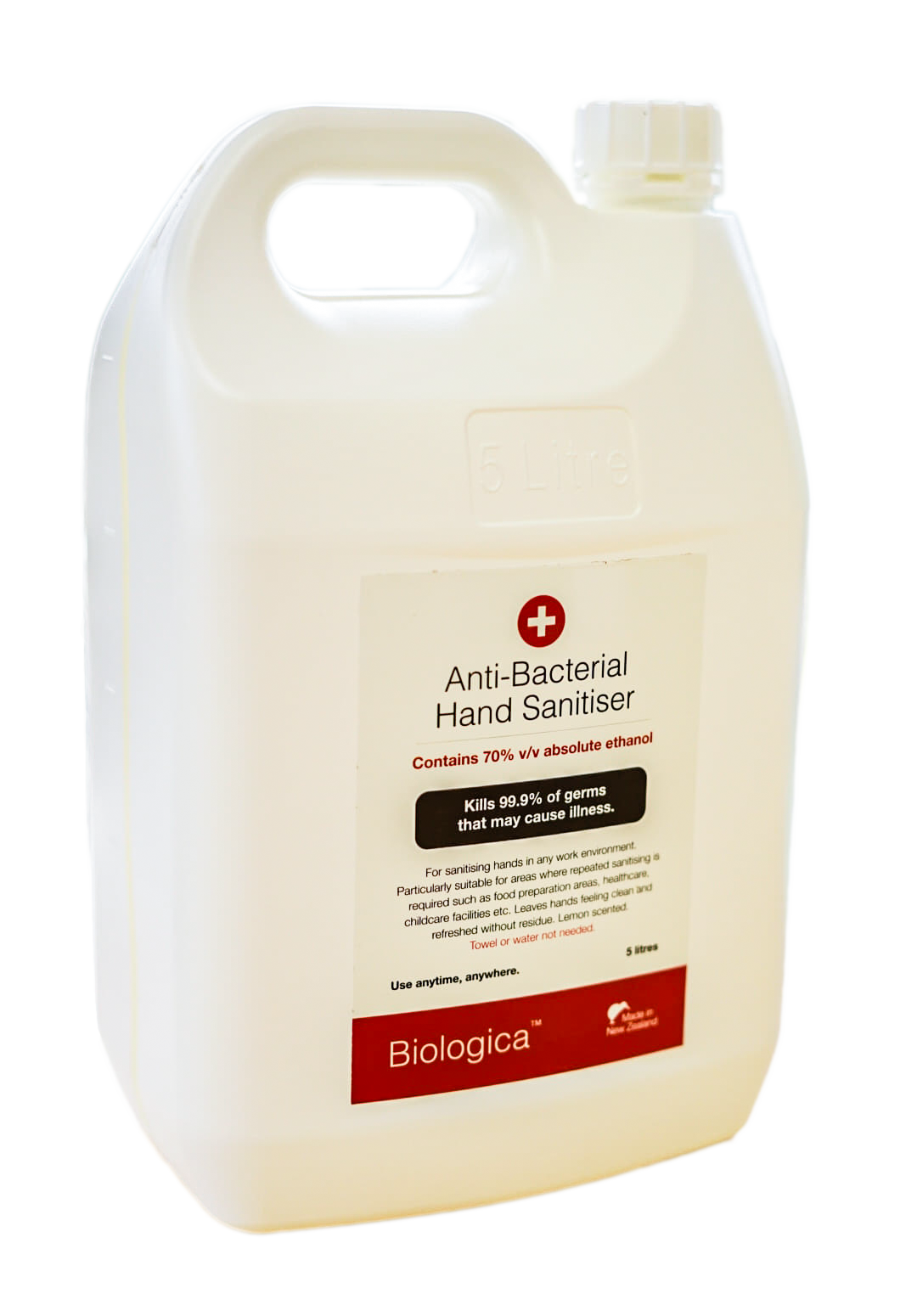 Biologica Hand Sanitiser with 70% Alcohol - 5 litres