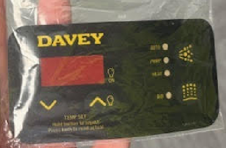 Davey Spa Quip® SP400/600/601 Rectangular Overlay (STICKER ONLY)