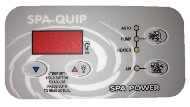 Davey Spa Quip® SP400/600/601 Rectangular Overlay (STICKER ONLY) at Spa Store New Zealand