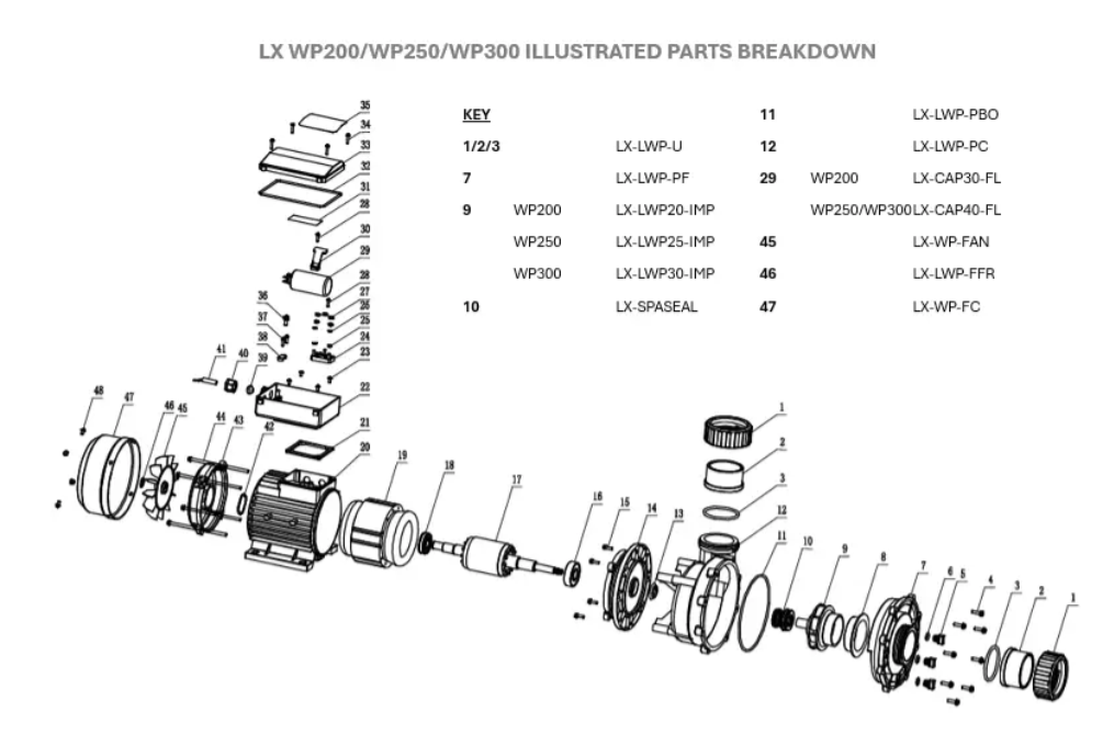 LX Pro Series WP200 2hp Two Speed Pump