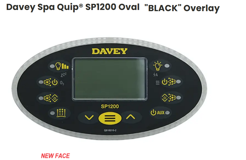 Davey Spa Quip® SP1200 Oval Overlay Replacement (black )