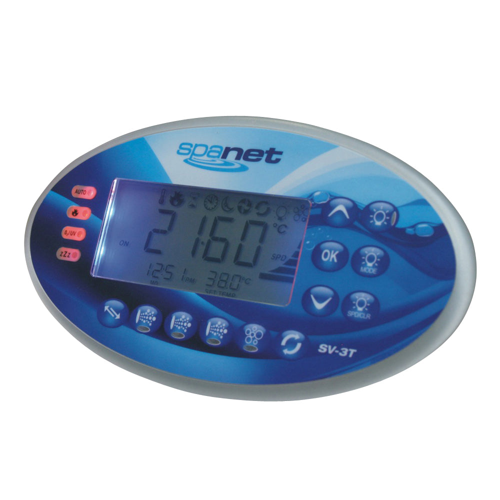 SpaNet SV3-T Spa Pool Touch Pad with Overlay (SV3T-RJ)