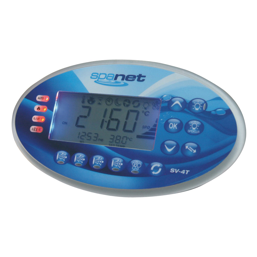 SpaNet® SV-4T Spa Pool Touch Pad with Overlay (RJ Cable)