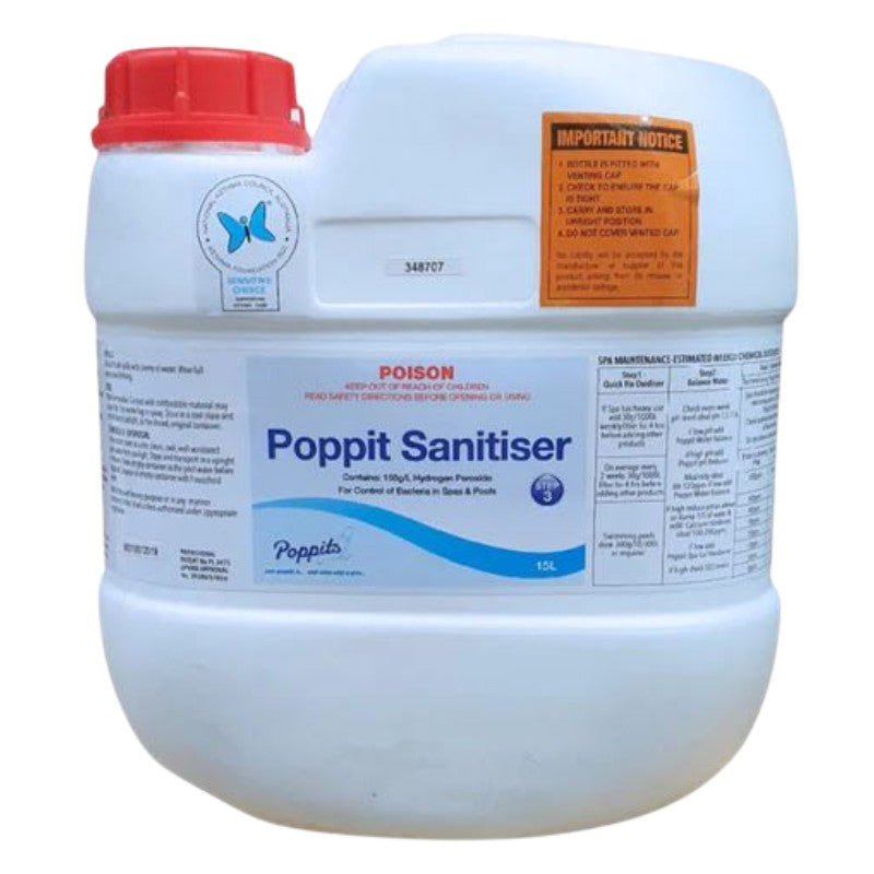 Poppits Peroxsil 395 Chlorine Free Sanitiser