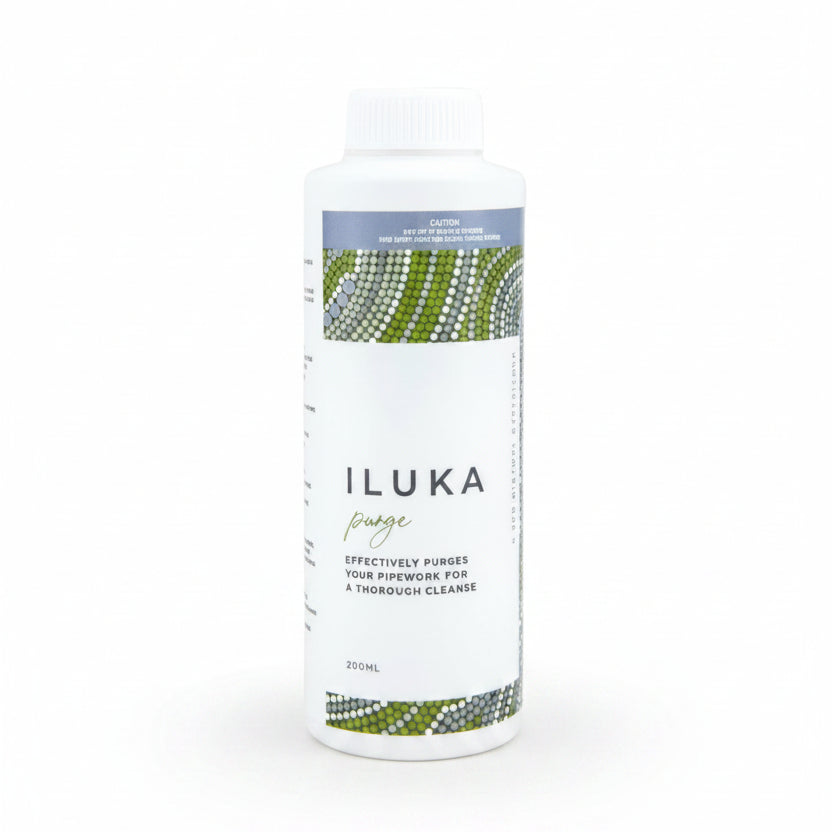 Iluka product bottle on a beige background
