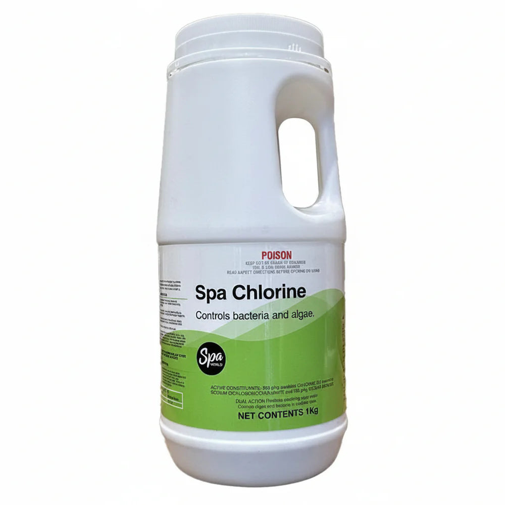 Spa Store Water Care Start Up Kit (Chlorine + Increaser + Filter Cleaner + Conditioner + Cleaner + Test strips)