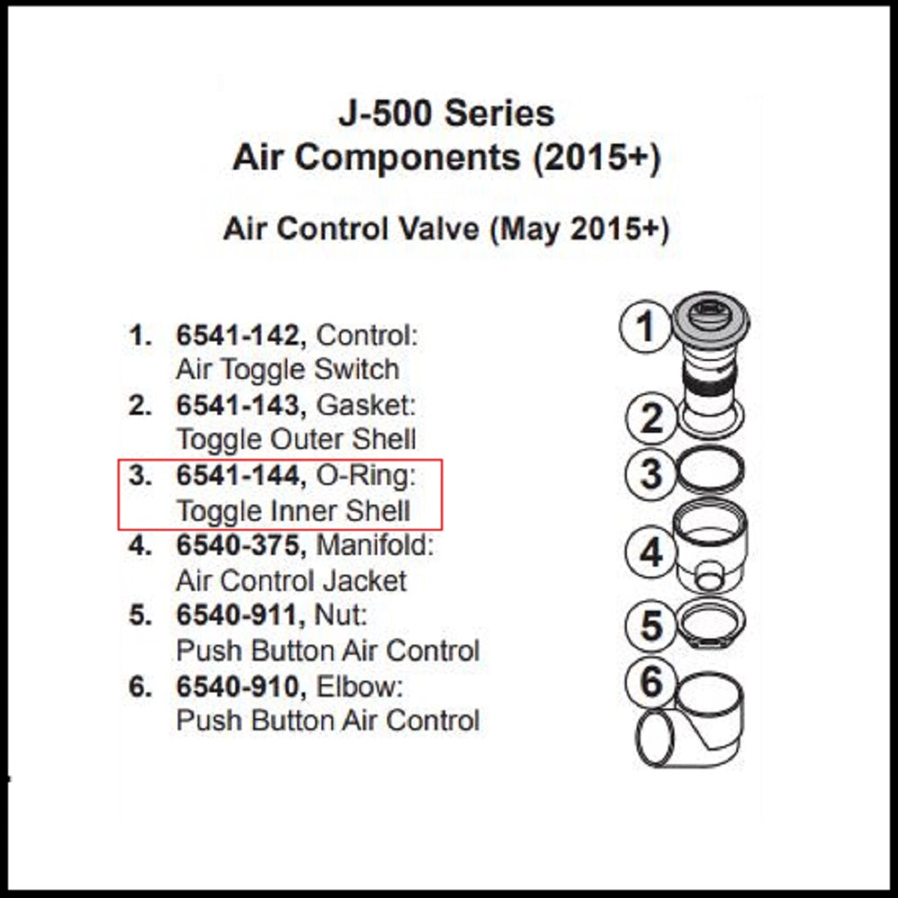 Jacuzzi® Air Control Toggle Inner Shell O-Ring
