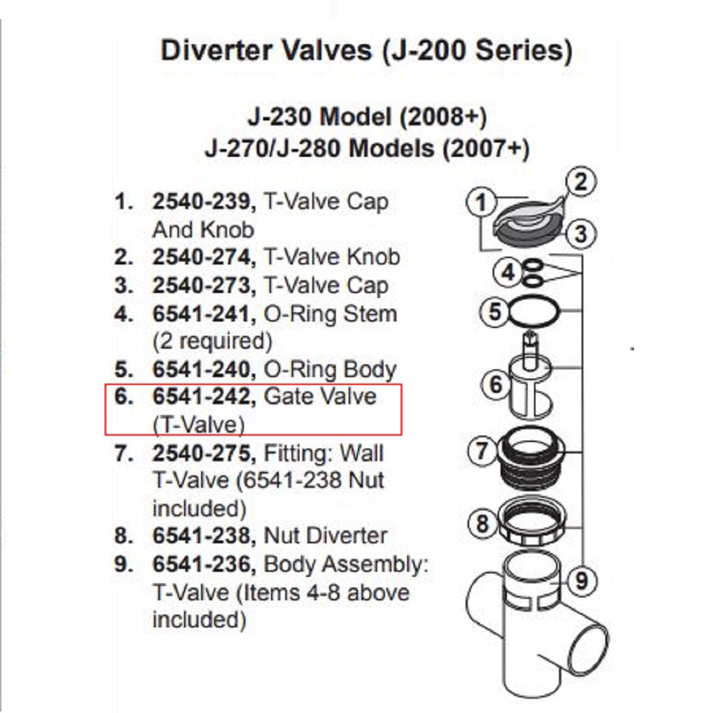 Jacuzzi® J-200™ Gate T- Valve