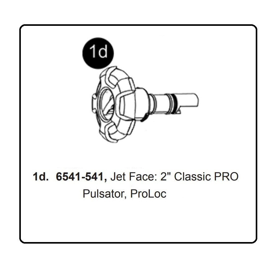 50mm (2") Jacuzzi® Classic PRO Pulsator Jet Face