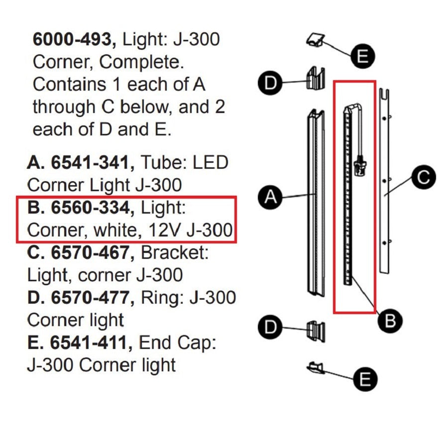 Jacuzzi® J-300™ 2020+ Corner Light White