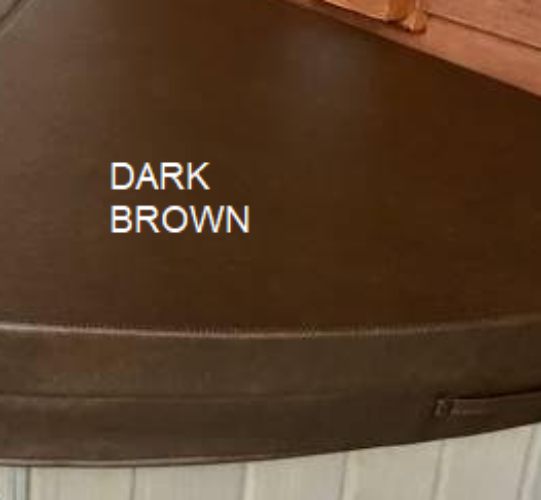 Dark brown leather surface with 'DARK BROWN' text