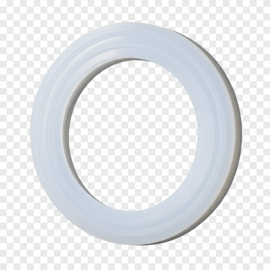 Silicone gasket on a white background