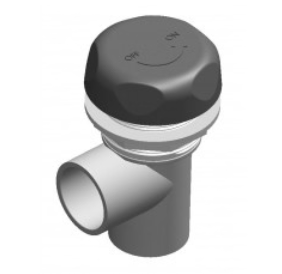 Edgetec Valve On/Off 90 Degree - Graphite