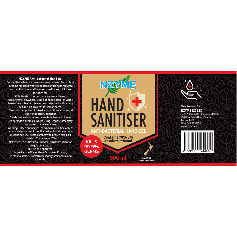 Hand Sanitiser with 70% Alcohol - 500ml