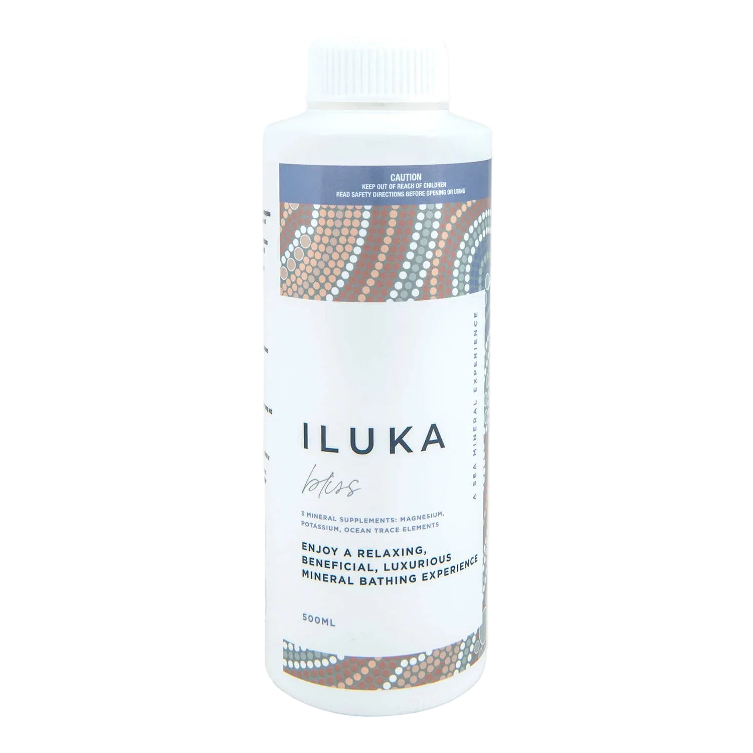ILUKA bottle on a light pink background