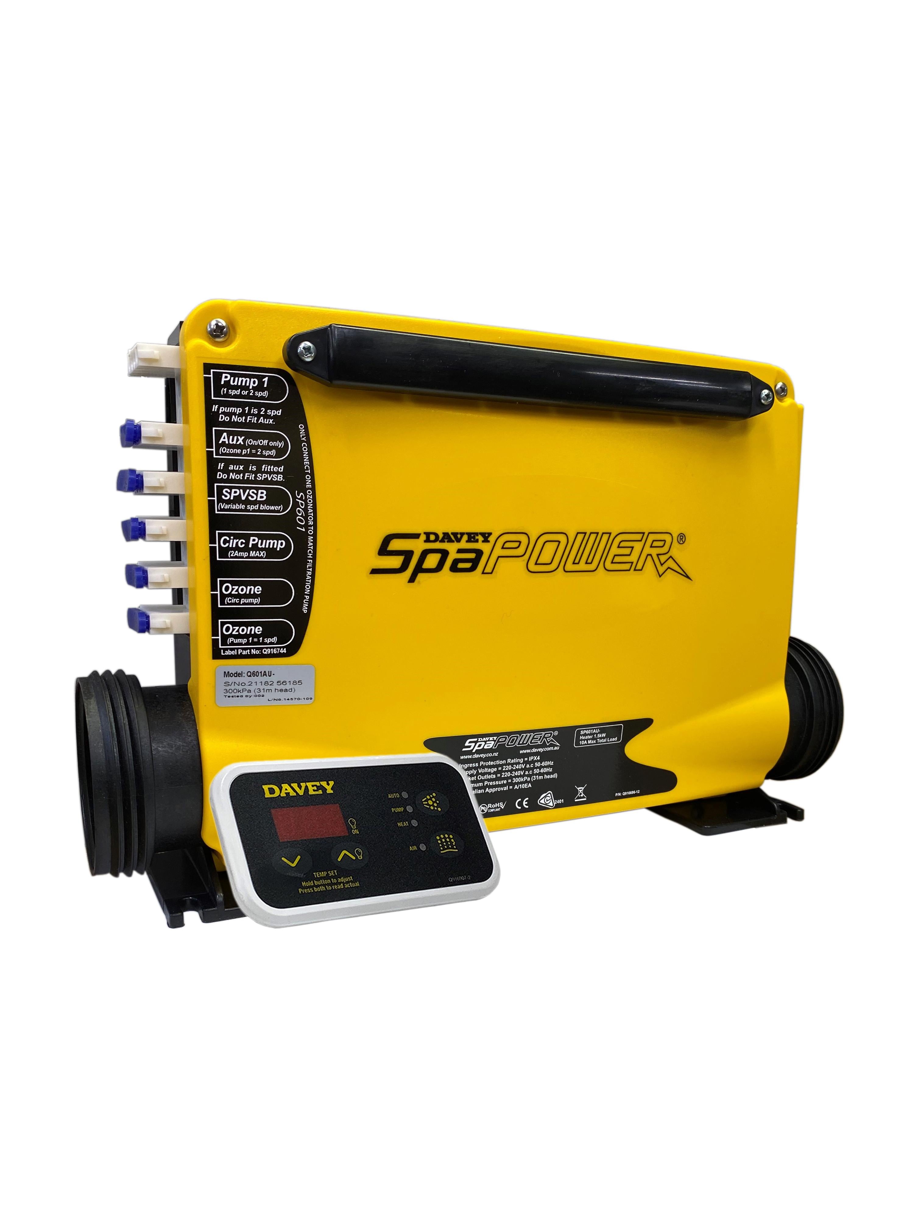 Davey Spa Quip® SP601 1.5kw Controller With Rectangular Touchpad