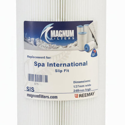 Spa filter cartridge with Magnum Filters branding on a white background