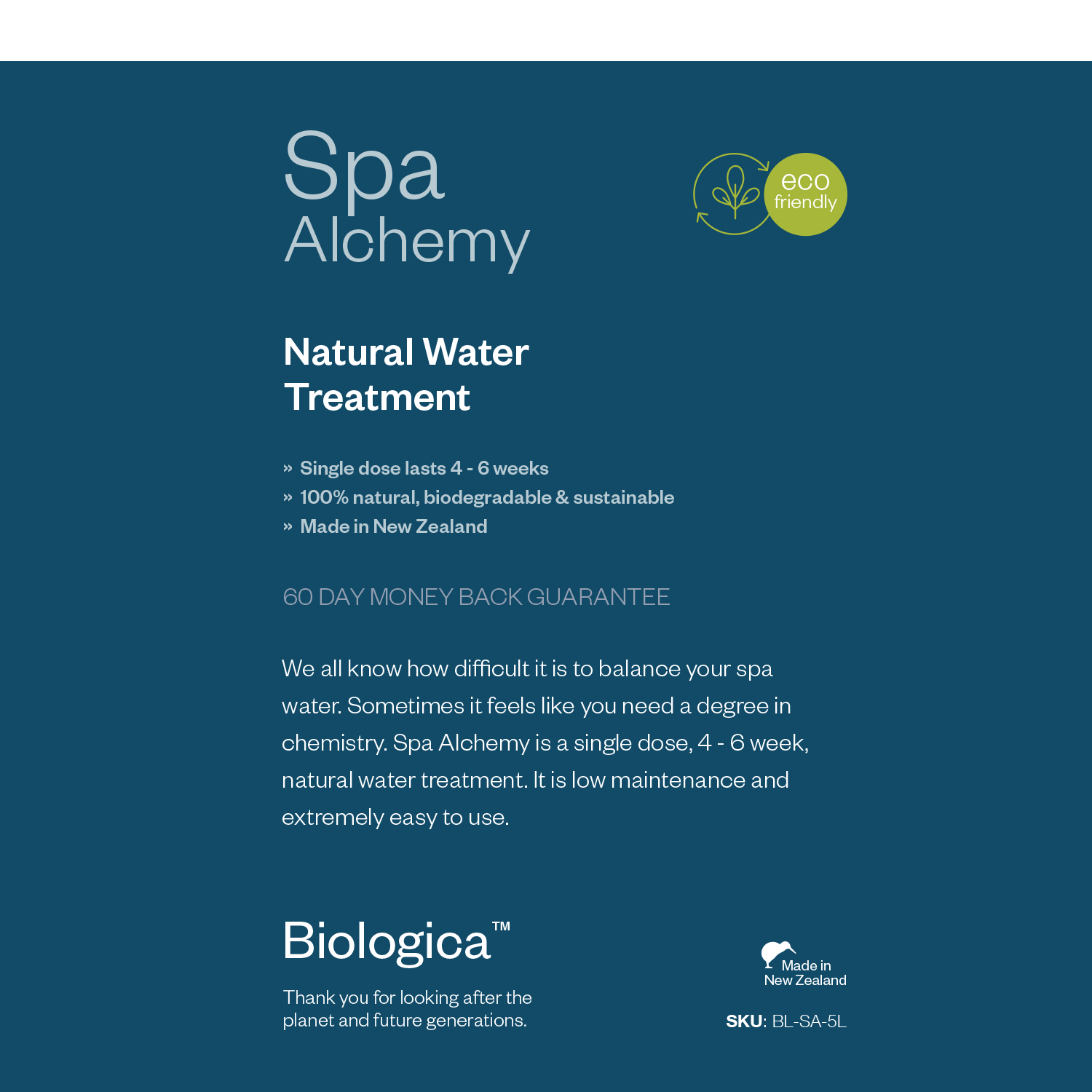 Biologica™ - Spa Alchemy Chlorine Free Natural Water Treatment 5L