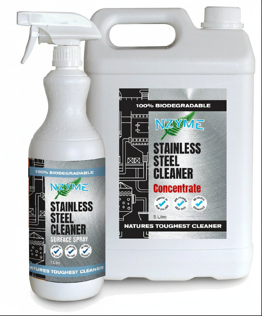 NZYME Stainless Steel Cleaner 1 Litre Ready To Use at Spa Store New Zealand