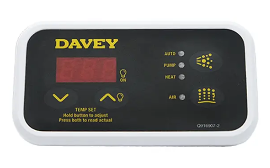 Davey Spa Quip® SP500 Touchpad and Overlay