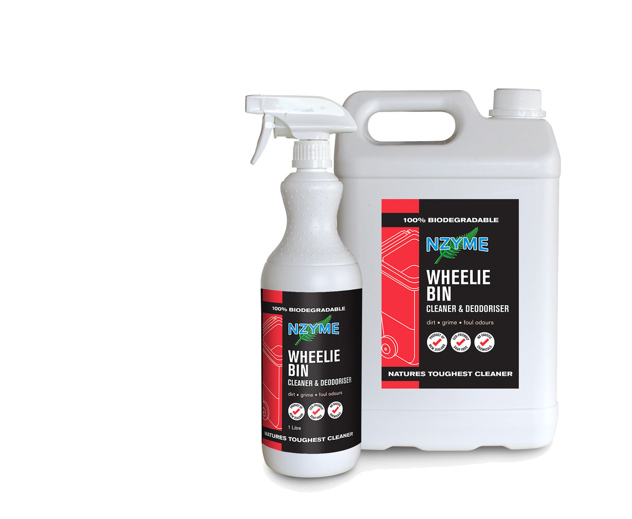 NZYME Wheelie Bin 1 Litre Ready To Use