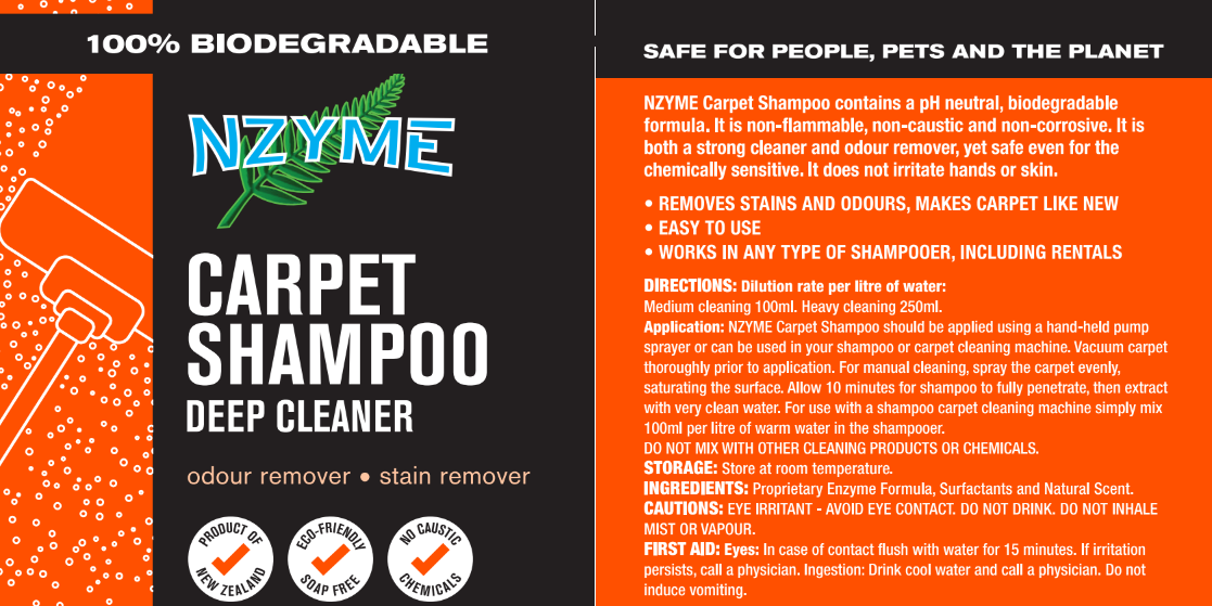 NZYME Carpet Shampoo 1 Litre Ready To Use