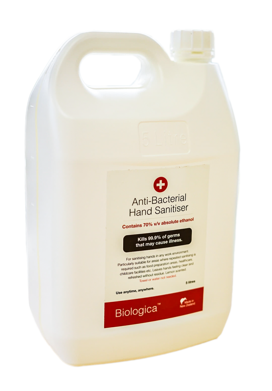 Biologica Hand Sanitiser with 70% Alcohol - 5 litres