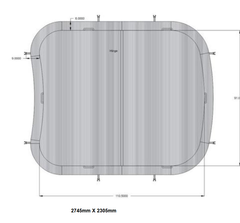 Custom Made Maxxus Spa Cover 3010 x 2310mm