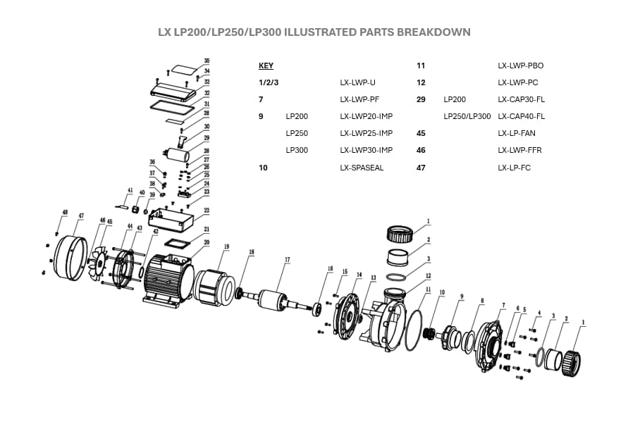LX Pro Series LP250 2.5hp Single Speed Pump