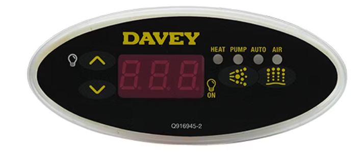 Davey Spa-Quip® SP400/500/601 Oval Touchpad and Overlay
