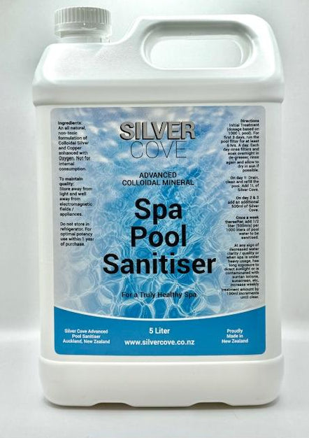 2 Bottles of Silver Cove Spa Pool Sanitiser 5 Litres - Spa Store New Zealand